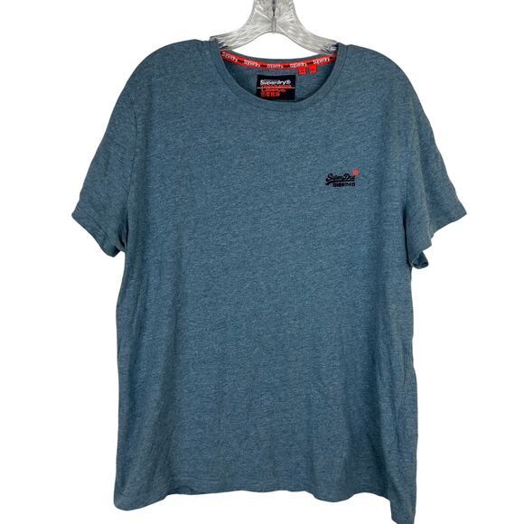 Superdry Mens Vintage Logo Shirt Size 2XL Short Sleeve Blue Top Casual - Picture 1 of 7